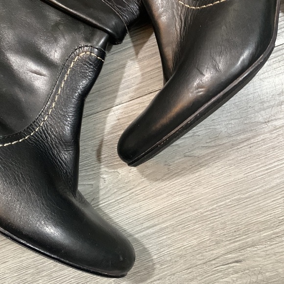 Pikolinos Black Leather Western Inspired Heeled Boots size 8.5-9 - Picture 7 of 12